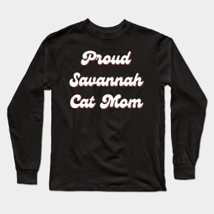 Savannah Cat Savannah Cat Kitten Retro Long Sleeve T-Shirt